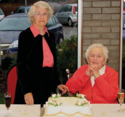 cutting the cake